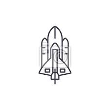 Space Shuttle Linear Icon Concept
