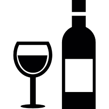 Glass And Bottle Wine Icon Png