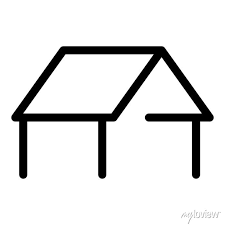 Icon Outline Country House Vector Icon