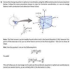 Derive The Energy Equation In Spherical