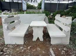 Arm Rest Stone Garden Bench