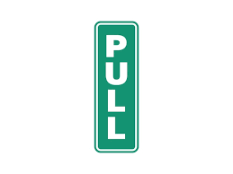 Push Pull Door Sign Icon Vector Template