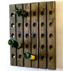 Riddling Wine Rack Walnut Finish Wall