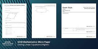 Micro Mock Linear Equations Test