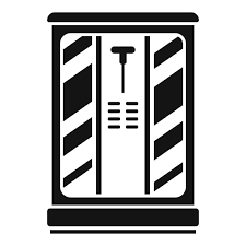 Compact Cabin Icon Simple Vector Shower