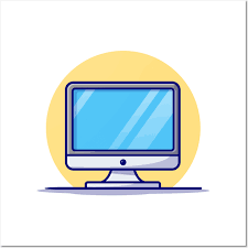Computer Desktop Cartoon Vector Icon