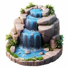 3d Water Feature Icon Decorative Garden