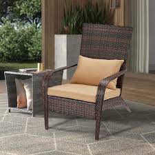 Composite Wicker Adirondack Chair Brown