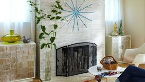 Painted Brick Fireplace Makeover