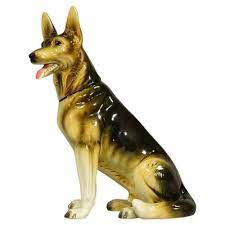 Porcelain Figurine Of German Shepherd