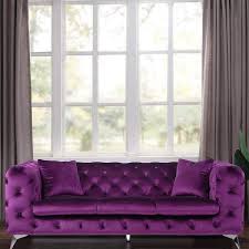 Purple Fabric Atronia Sofa 54905