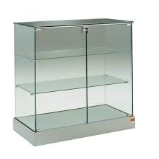 Glass Display Counter With Castors
