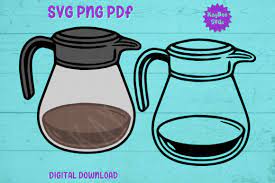 Glass Coffee Pot Carafe Svg Png Pdf