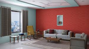 Large Living Room With Textured Wall