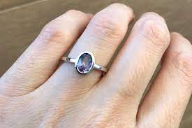Oval Small Mystic Topaz Dainty Ring