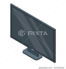 Cozy Home Tv Set Icon Isometric Of