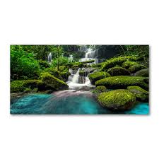 Glass Wall Art Large Waterfall In The