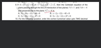 Find The Equations Of The Plane Passing