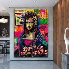Mona Lisa Anarchy Oil Painting Pop Art