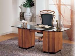 Desk With Glass Top Medallions Inlaid
