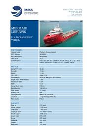 full vessel specification sheet