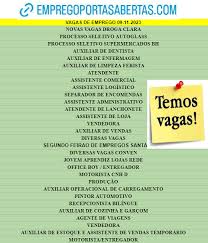 Vagas De Emprego 09 11 2023