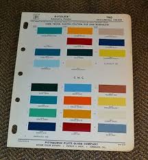 Vtg 1962 Ditzler Auto Color Paint Chip