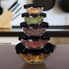 Chef Buddy 10 Piece Glass Bowl Set With