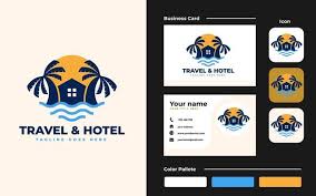 Beach Hotel Logo Vector Art Icons And