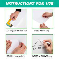 White Adhesive Whiteboard Paper