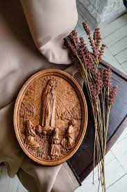 Our Lady Of Fatima Catholic Wood Carved