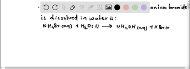 Ammonium Bromide Is Dissolved In Water