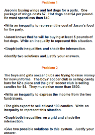 Graphing Inequalities Word Problem