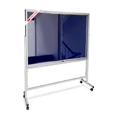 Siam Board Mobile Sliding Glass Cabinet