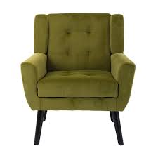 Green Velvet Ergonomics Accent Chair