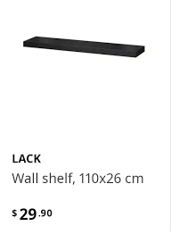 Ikea Lack Wall Shelf 110x26cm