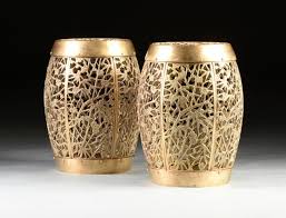 Brass Fretwork Garden Stools