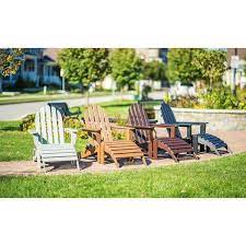 Durogreen Recycled Plastic 2 Piece The Adirondack Chair Set With Ottoman Size One Size Weathered Wood