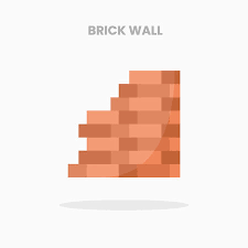 Brick Wall Icon Flat Vector
