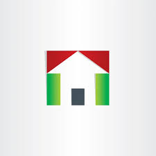 Letter M House Building Icon Stock
