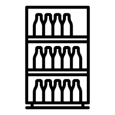 Bar Wine Bottle Icon Outline Vector