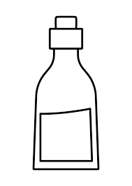 Vector Black And White Glass Bottle