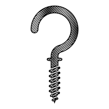 Wall Hooks Black And White Clipart