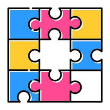 Jigsaw Puzzle Color Icon Tiling