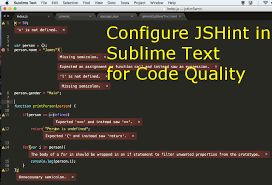 configure jshint in sublime text for