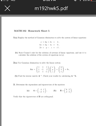 M192hwk5 Pdf Math 192 Homework Sheet