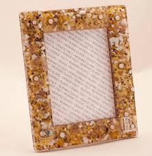 Murano Glass Murrine Glass Frame Gold