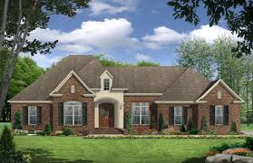 One Story 3 Bed French House Plan
