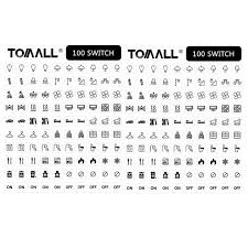 Tomall 200pcs Light Switch Labels Icon