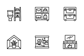 Home Decoration Icon Pack 30 Line
